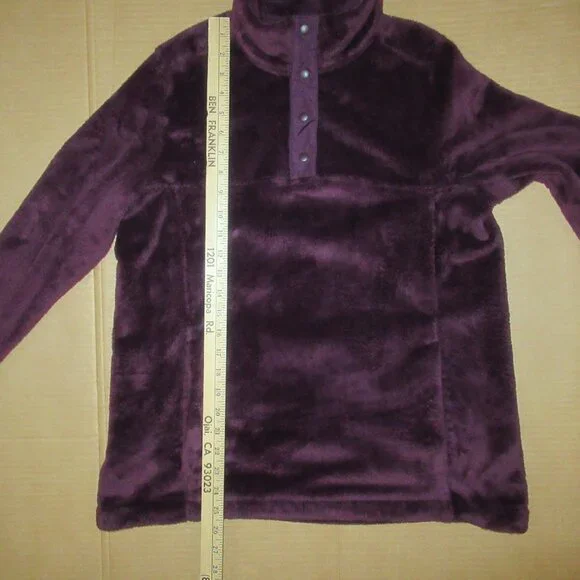 Lands’ End Plush Fleece 1/4 Snap Pullover | Medium Tall (10/12) - Picture 7 of 13